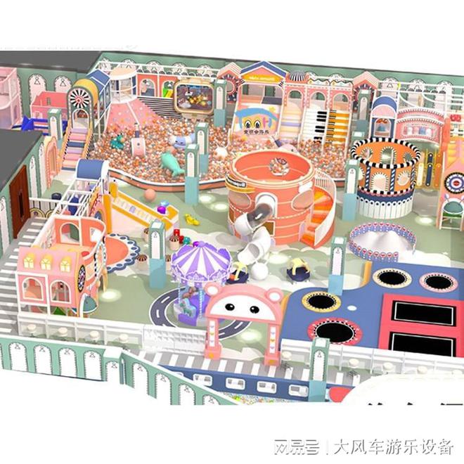 滑梯秋千蹦床爬网多功能行走组合厂家新葡京娱乐城广西南宁幼儿园儿童组合(图2)